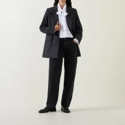 Outlet BARBOUR Antonia Pinstripe Double Breasted Blazer