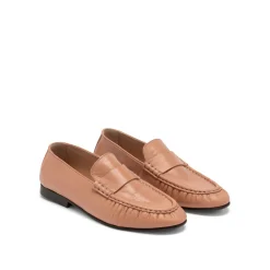 Apley Ruched Leather Loafers