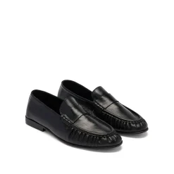Apley Ruched Leather Loafers