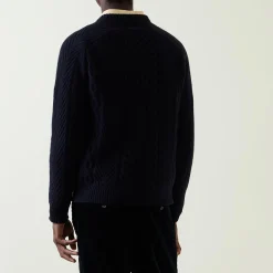 Fashion FISHERMAN Aran Cable-Knit Sweater