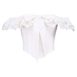 Sale HOUSE OF CB Aria Off-The-Shoulder Frill Corset Top