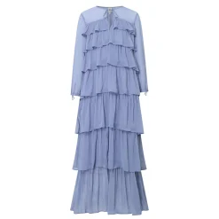 Arielle Tie-Front Ruffled Dress