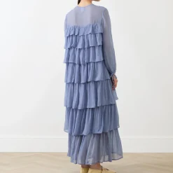 Arielle Tie-Front Ruffled Dress