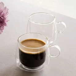 Artesano Hot & Cold Beverages Coffee Glass, Set of Two