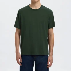 Online SELECTED HOMME Aspen Solid Logo T-Shirt