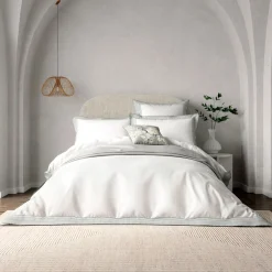 Astrid Duvet Set White and Silver