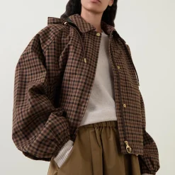 Audrey Check Print Jacket