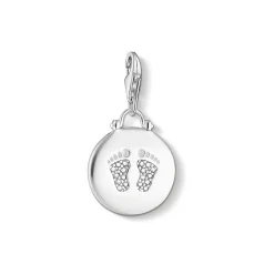 Baby Footprint Disc Charm