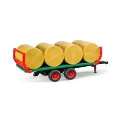 Bale Trailer & 8 Round Bales