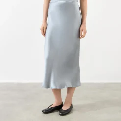 Fashion ANINE BING Bar Silk Slip Skirt