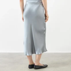 Fashion ANINE BING Bar Silk Slip Skirt