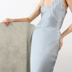 Fashion ANINE BING Bar Silk Slip Skirt