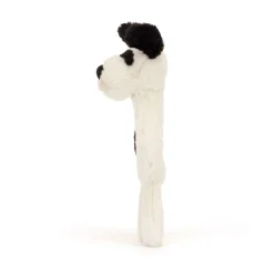 Bashful Black & Cream Puppy Ring Rattle 18cm