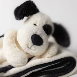 Hot JELLYCAT Bashful Black & Cream Puppy Blanket