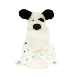 Fashion JELLYCAT Bashful Black & Cream Puppy Soother