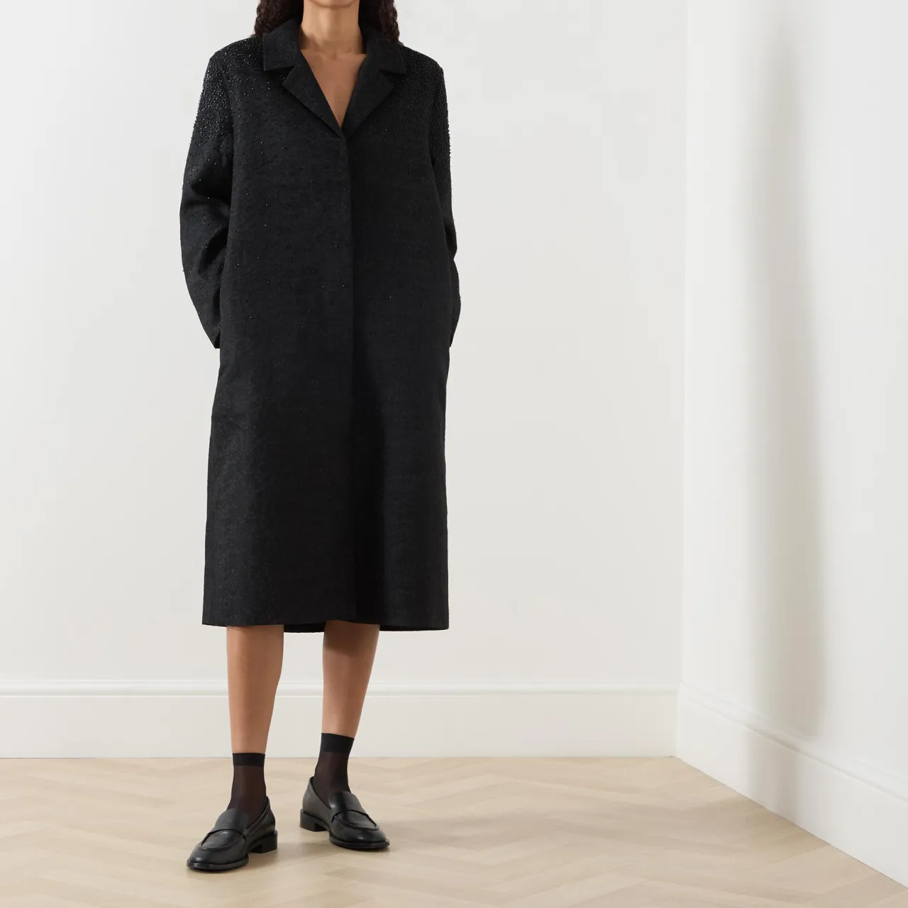 Discount STINE GOYA Beaded Jacquard Coat