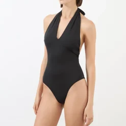 New ANINE BING Beatrix Halter One-Piece Swimsuit