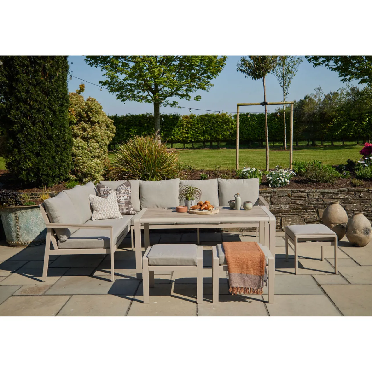 Fashion CASEYS FURNITURE Belfair Garden Corner Set Latte Putty