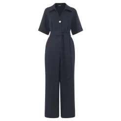 Belted Cropped Jumpsuit