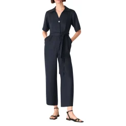 Belted Cropped Jumpsuit