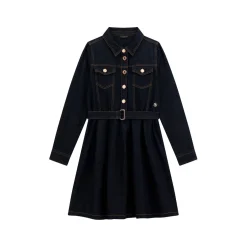 Outlet GUESS Belted Denim Shirt Dress