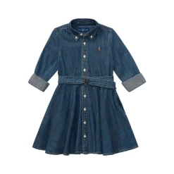 Belted Denim Shirt Dress 3-6 Years