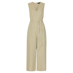 Belted Linen Jumpsuit