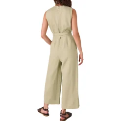 Belted Linen Jumpsuit