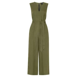 Online WHISTLES Belted Linen Jumpsuit