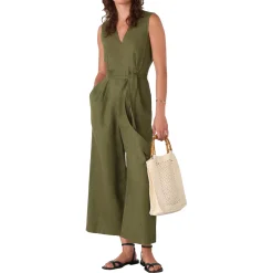 Online WHISTLES Belted Linen Jumpsuit