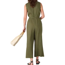 Online WHISTLES Belted Linen Jumpsuit