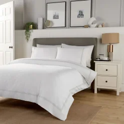 Beretta Double Stitch Duvet Set Silver