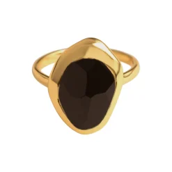Black Onyx Stepping Stone Ring