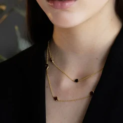 Black Onyx Stepping Stone Necklace