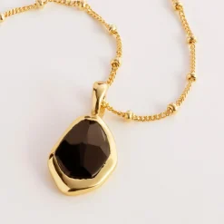 Fashion JUVI DESIGNS Black Onyx Stepping Stone Pendant Necklace