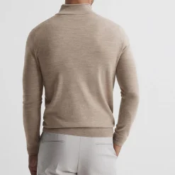 Sale REISS Blackhall Merino Wool Zip Neck Sweater