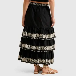 Online FOREVER NEW Blaire Embroidery Tiered Skirt