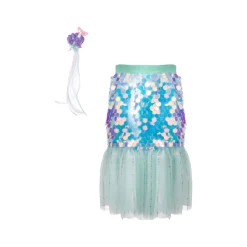 Bling Bling Mermaid Two-Piece Skirt & Hairclip Set 4-6 Years