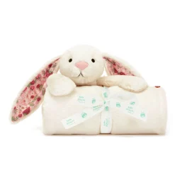 Clearance JELLYCAT Blossom Bunny 'Berry' Blankie 56cm