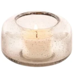 New LUZ Blown Bubble Glass T-Light Holder