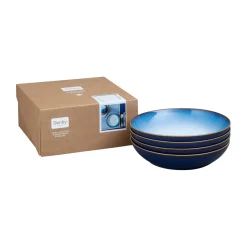 Sale DENBY Blue Haze Set of Four Pasta Bowls