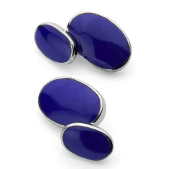 Blue Lapis Oval Cufflinks
