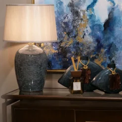 New MINDY BROWNES Blue Waves Table Lamp