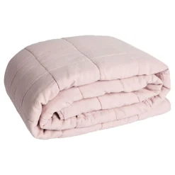 Blush Linen Quilted Blanket