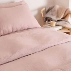 Online FOXFORD Blush Pure Linen Duvet Set