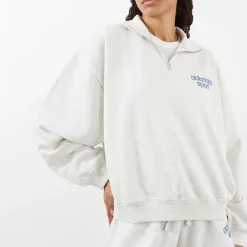 Fashion ADANOLA Bold Logo Half-Zip Sweatshirt