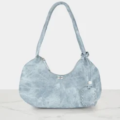 Outlet GANNI Bou Hobo Denim Shoulder Bag
