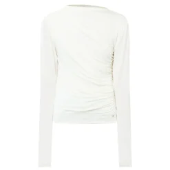 New ANINE BING Bray Ruched Long-Sleeved Top