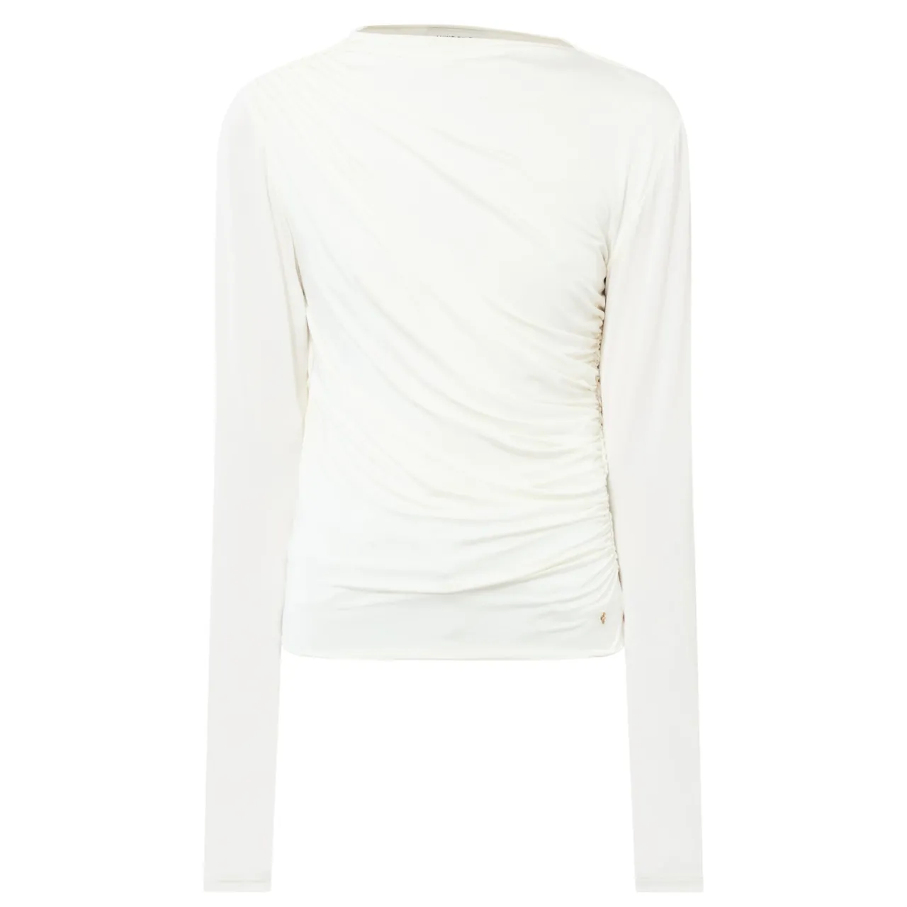 New ANINE BING Bray Ruched Long-Sleeved Top