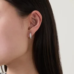 Brilliant Statement Pavé Mini Huggies